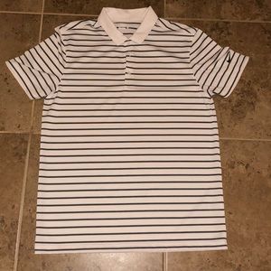 Men’s Nike golf shirt - gray/white stripes